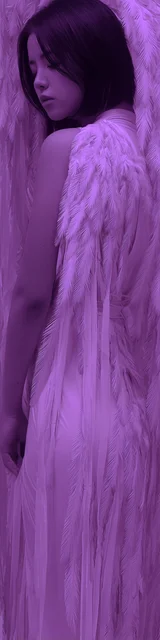 Free aesthetic bookmark featuring a purple angel